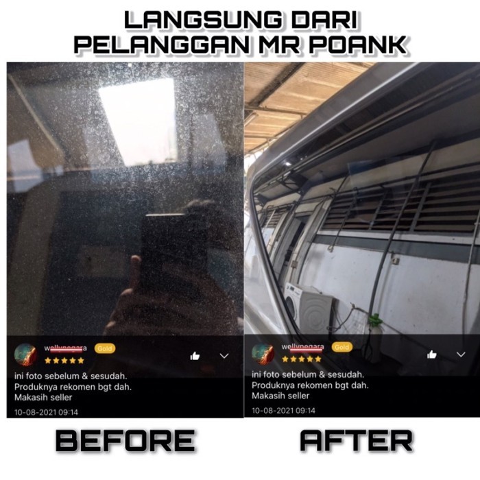 pembersih jamur kaca mobil dan body mobil Mr Poank Ampuh