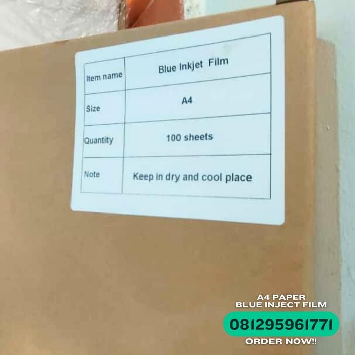 Dry Film inkjet medical Radiologi Rontgen X-Ray (Blue base A4) kertas / paper xray