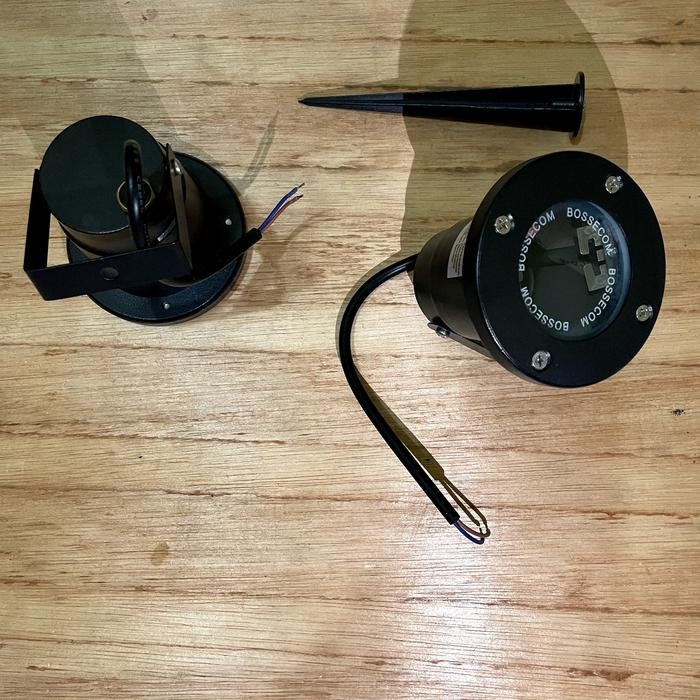 FITTING LAMPU TAMAN TANCAP MR16 HITAM BOSSECOM