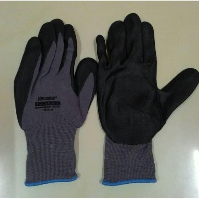 Sarung Tangan Kerja Safety Krisbow / Gloves Nylon Nitrile