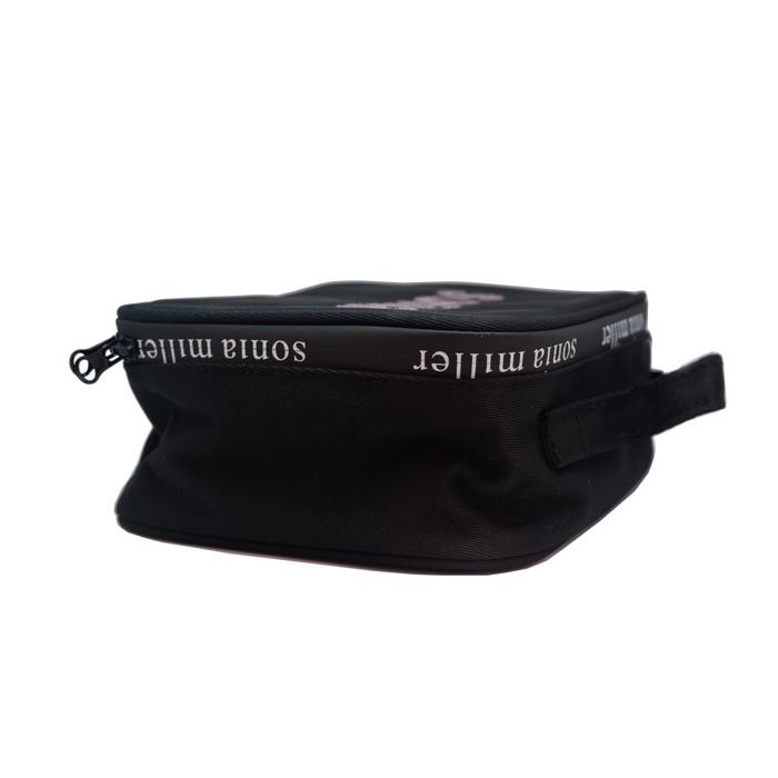 Sonia Miller Pouch Rect. W/ Sonia Sparkling Beads; Zipper Prints