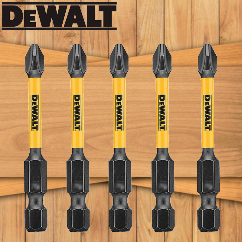 New DEWALT Original PH2 57MM Bit Impact Type High Speed Steel Power Drive Tool Accessories Bit 5PCS