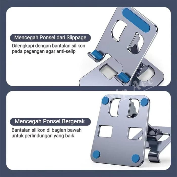 (Expert) Phone Holder Meja Holder Tablet Bahan Alumunium Dudukan HP Stand