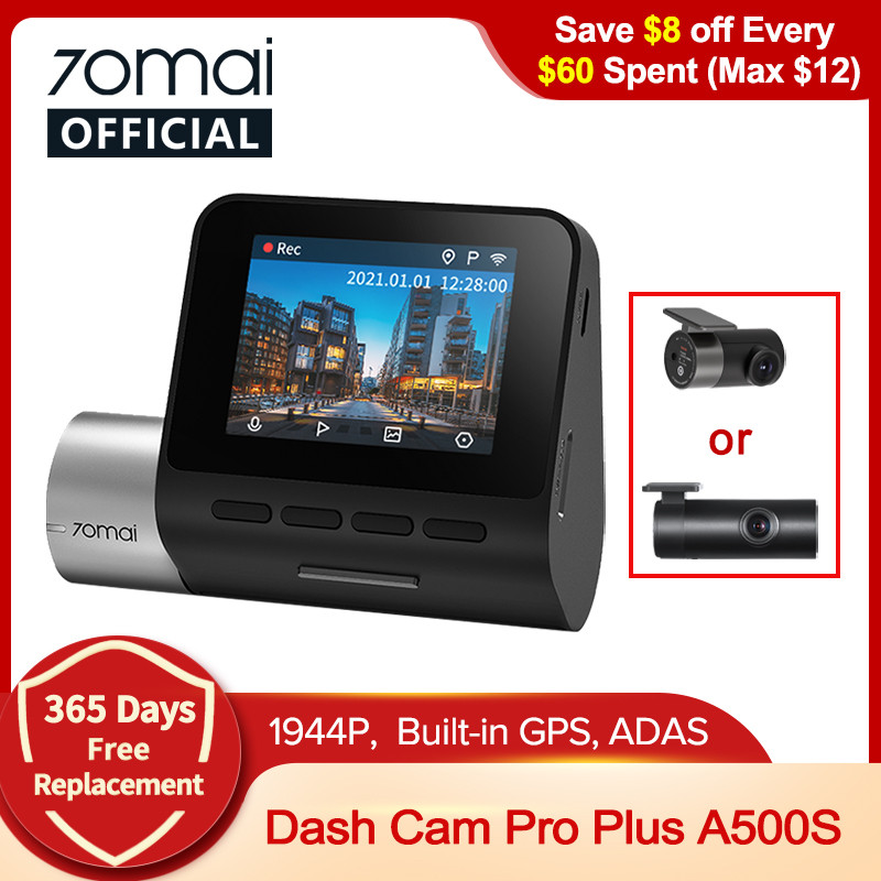 70mai Dash Cam Pro Plus A500S 1944P ADAS GPS Camera 70mai A500S Car