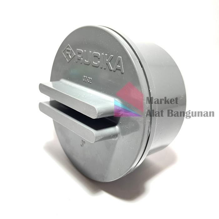 Clean Out 3" PVC D Rucika / CO 3 Inci Rucika / Tutup Septic Tank 3 Inch Rucika / Dop Tutup Pipa Drat