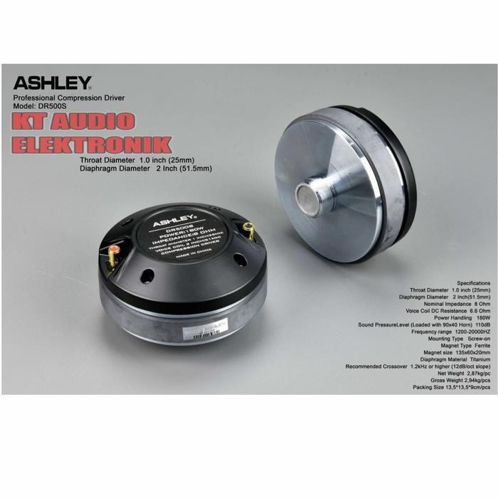 Speaker Tweeter Ashley Compression Dr500S