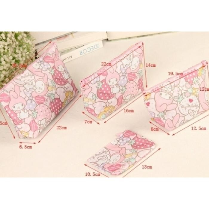 Pouch Dompet Set 4 In 1 Pompompurrin Doraemon Little Twin Stars Sumik