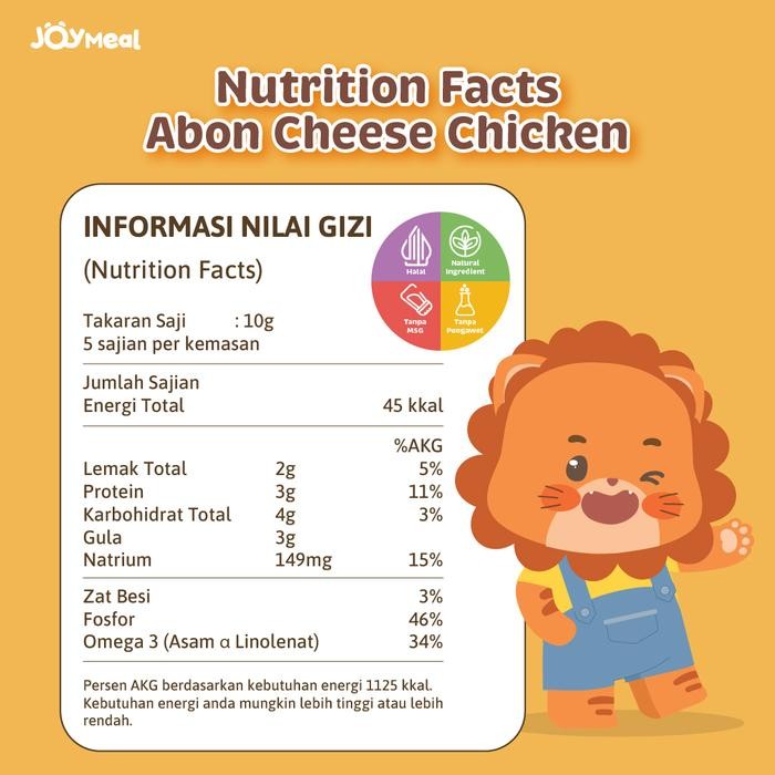 

BARANG TERLARIS JoyMeal ABON CHEESE CHICKEN Original 50gr Triple Pack 3pcs Perpaduan Abon Ayam