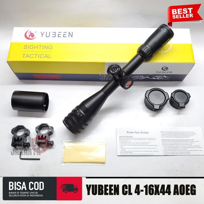 Underarmourshoop - Telescope Yubeen Cl 4-16X44 Aoeg Yubeen 4-16X44 Aoe 3 Warna Lampu Rgb