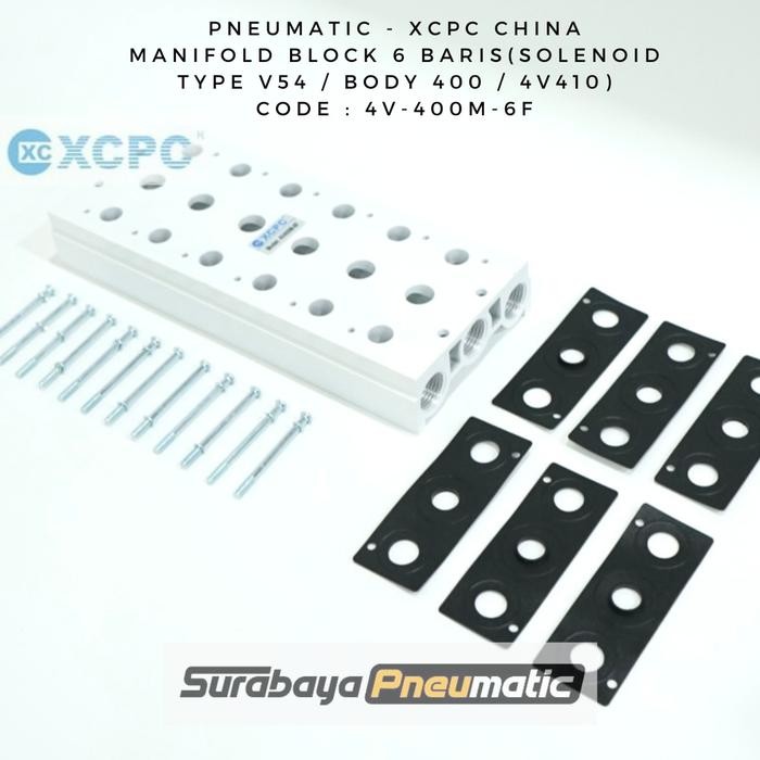 langsung order saja] Manifold Block - 4V-400M-6F (6 Baris) - V54 / BODY 400 / 4V410 - XCPC