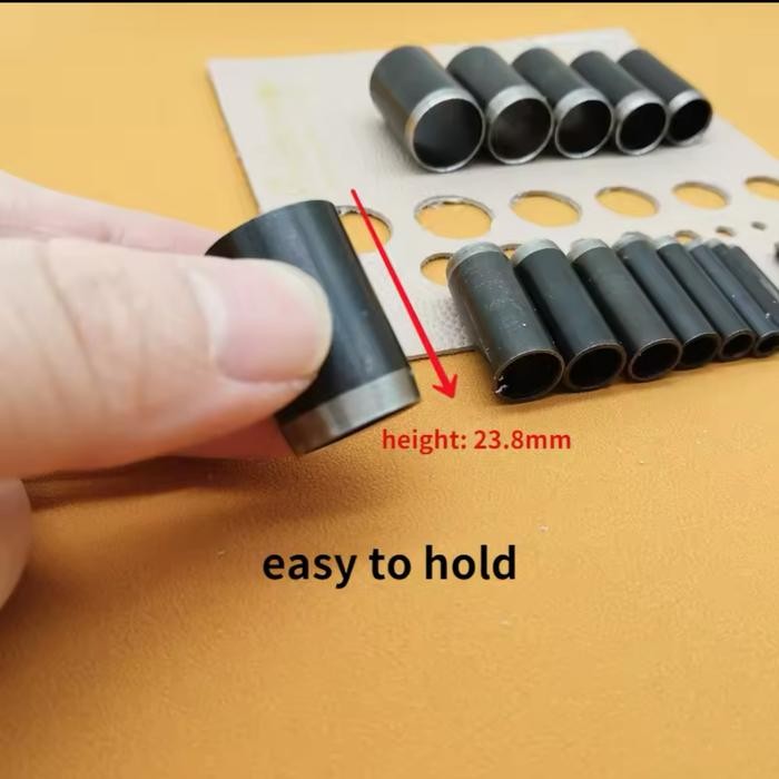 

15Pcs Plong Bulat Hole Punch Cutter Piso Pisau Pond Pembolong Sabuk Ikat Pinggang Pembolong Kulit