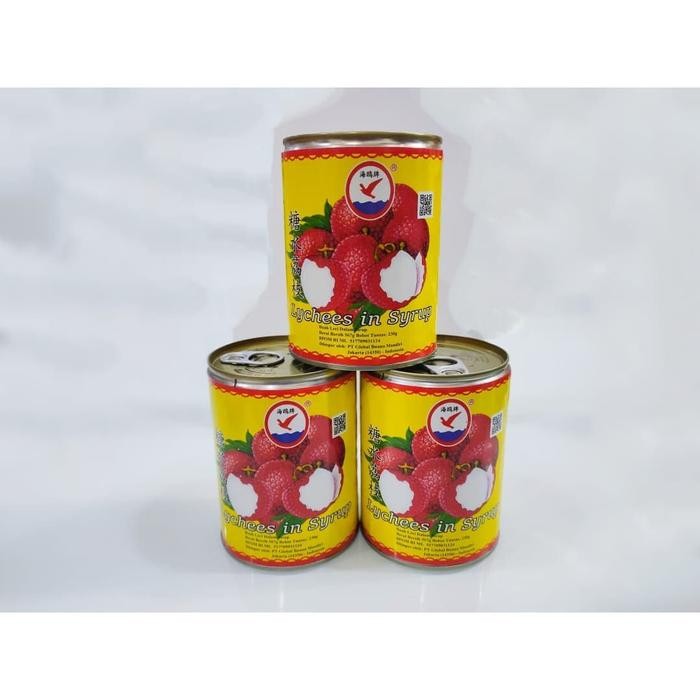 

LYCHEE CAN BUAH LECI KALENG LYCHEES IN SYRUP HERRING BRAND dalam sirup New