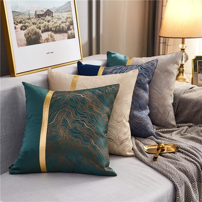 SARUNG BANTAL Sofa Cover Pillow Luxury Aesthetic list gold mewah
