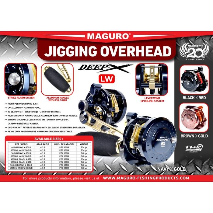 Terbagus Reel Maguro Deep-X Lw 400Nh 400Nhl 500Nh 500Nhl