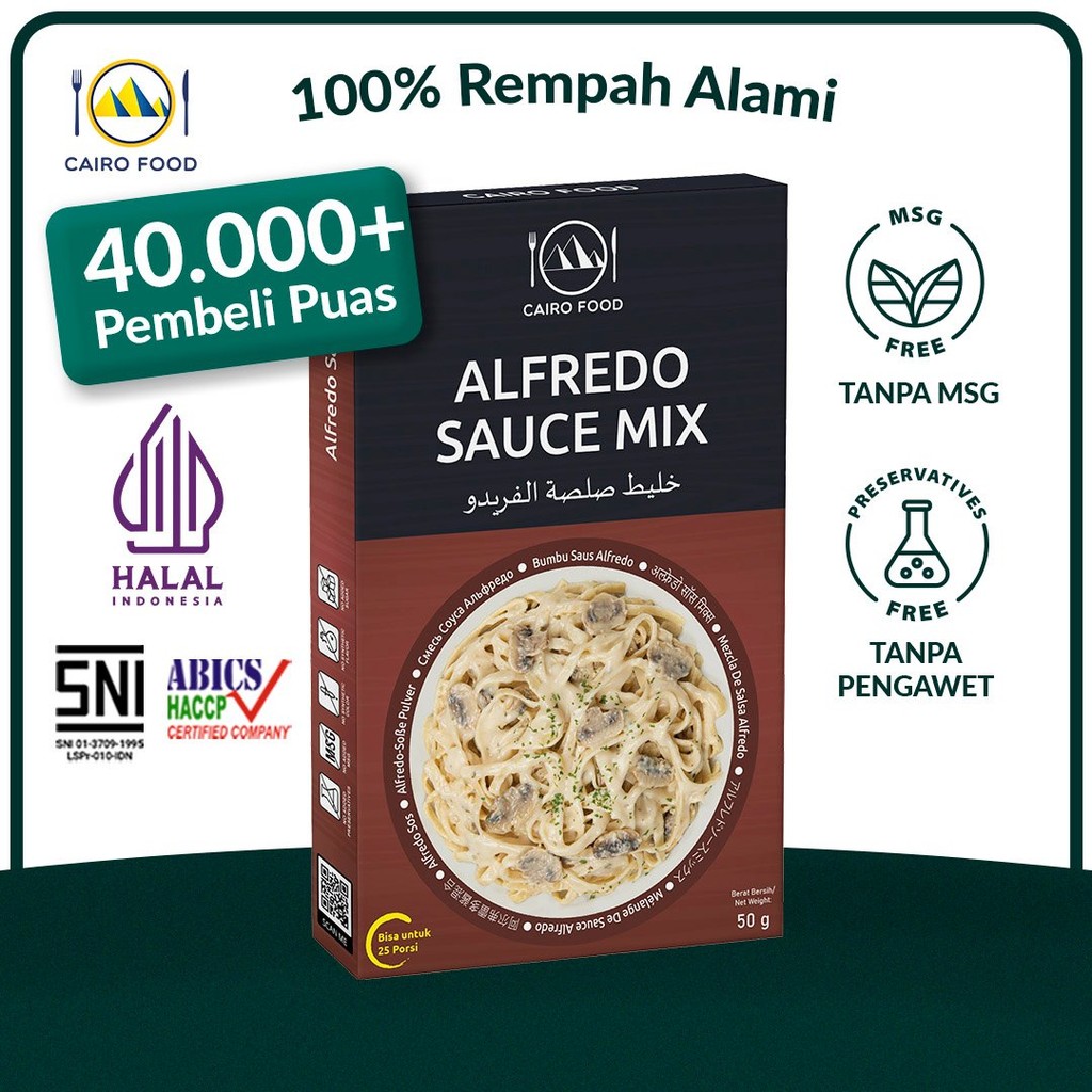 

Saus Alfredo Bubuk Spice Mix Sehat - Cairo Food