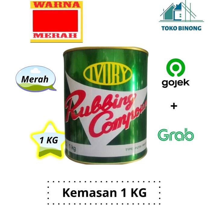 Kompon Kumpon Rubbing Compound Motor Mobil Ivory Merah 1 KG