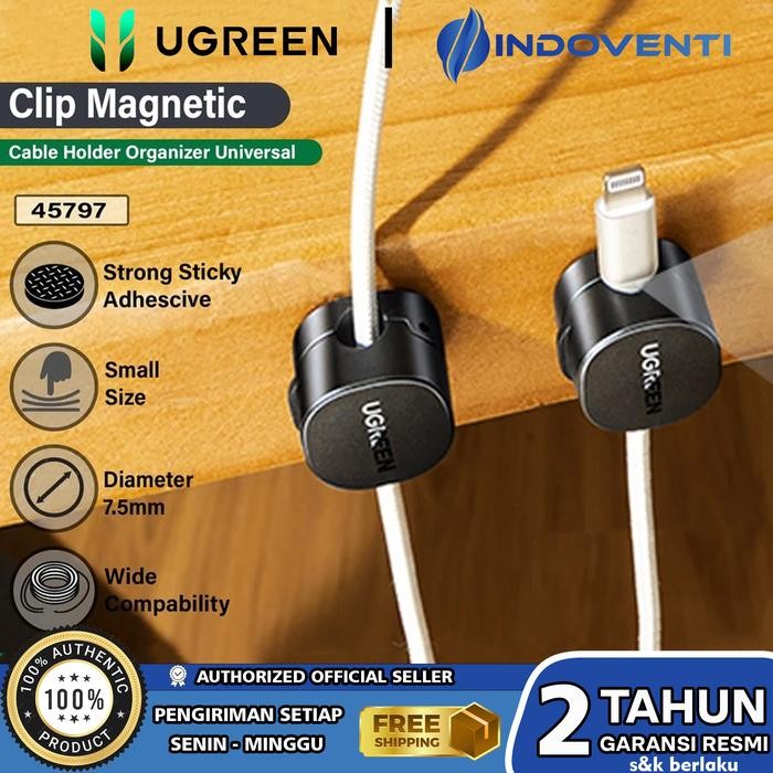 

TERBARU! UGREEN Magnetic Cable Clip Holder Organizer Protector Penjepit Kabel Klip Multifungsi 3pcs