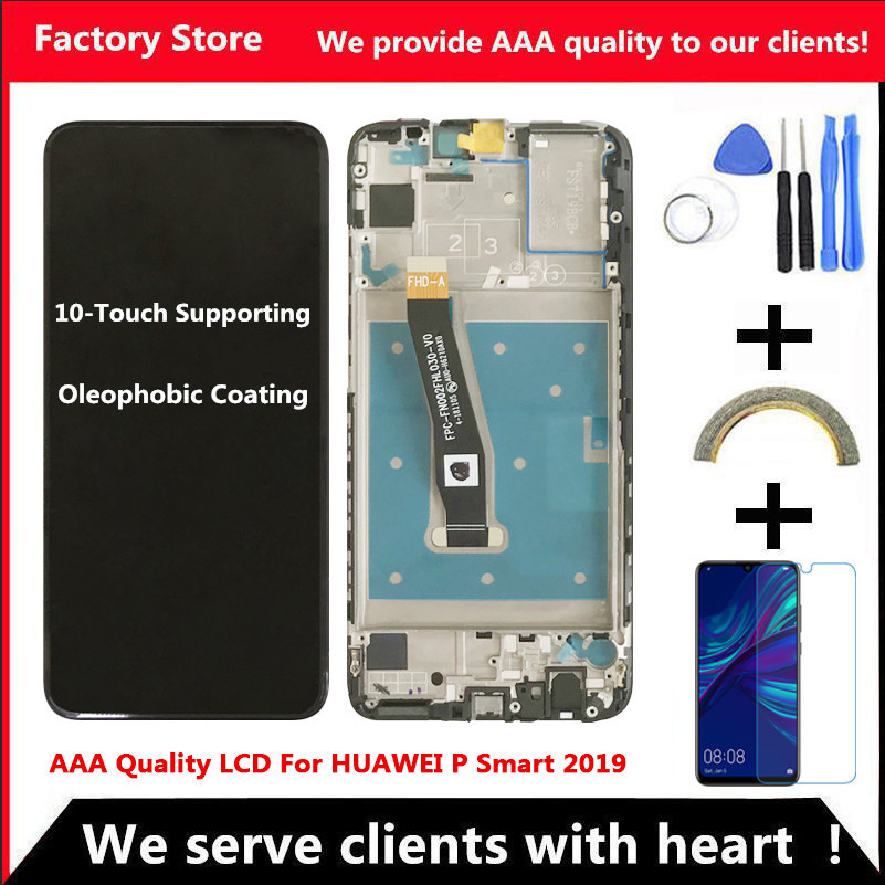 10-Touch AAA Quality LCD For Huawei P Smart 2019 LCD With Frame LCD Screen Display For P Smart 2019 