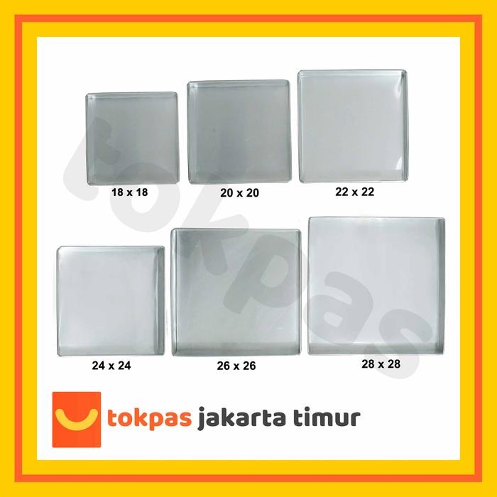 Loyang Segi 3 cm Aluminium Bentuk Kotak Cetakan Kue Bolu Cake Kitchenware Anti Lengket Bagus Terbaru