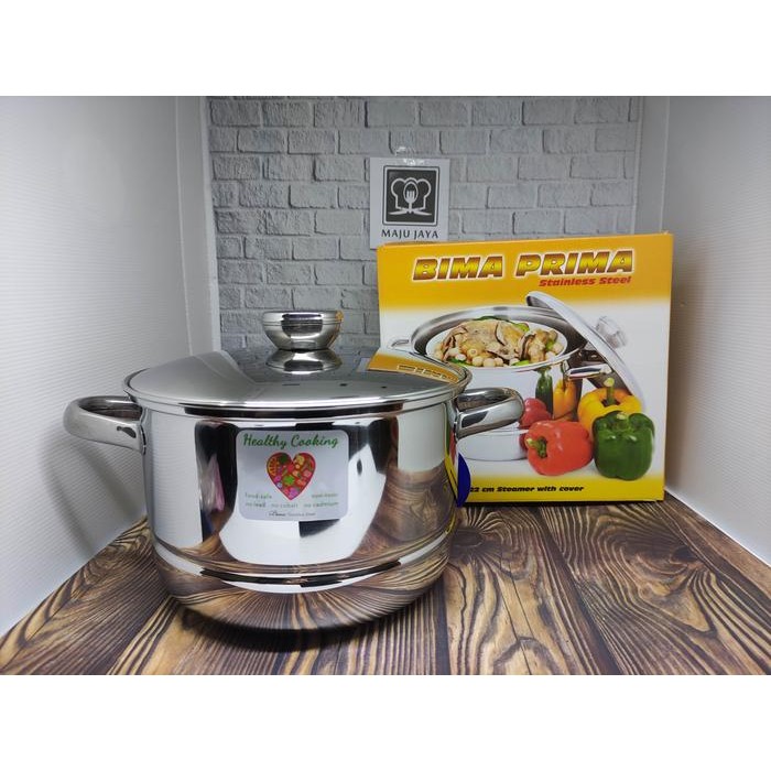 PREMIUM BIMA Prima Panci Steamer Kukusan Langseng Highpot Dandang 22 Cm