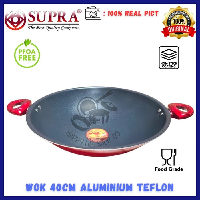 PREMIUM Wajan Supra 40cm/Wok Teflon Supra 40cm