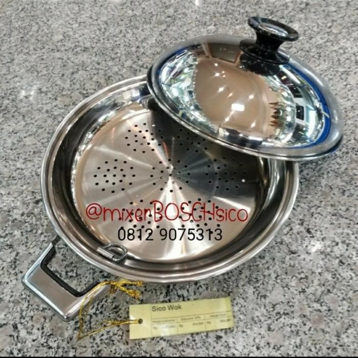 PREMIUM SICO WOK - Wajan Stainless dari Sico