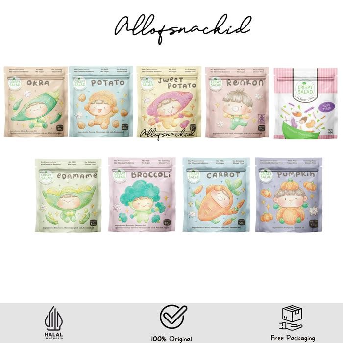 

New CRISPY SALAD - Keripik Sayur - Broccoli/Carrot/Edamame/Mixed Tuber