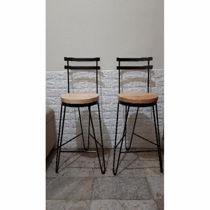 Ta50 / Kursi Kayu / Kursi Bar Kayu Besi / Kursi Cafe Kayu Besi