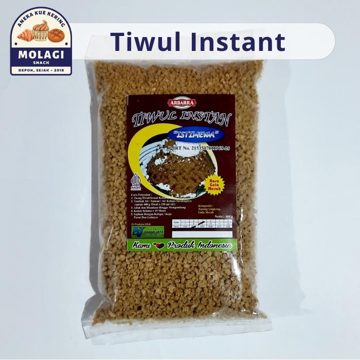 

PREMIUM Tiwul Singkong Instant 400 Gram / Oyek Beras Singkong Kering - Molagi Snack