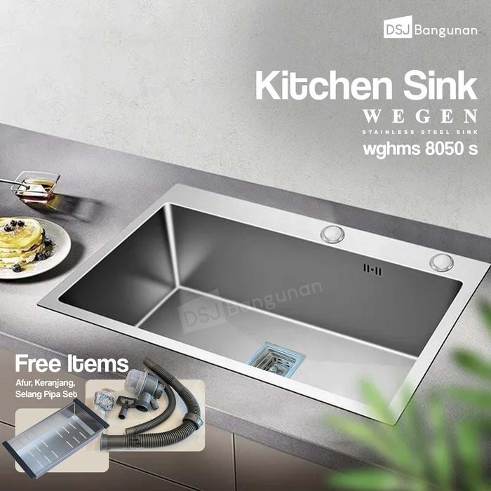 PREMIUM Wegen WGHMS 8050 S Kitchen Sink / Bak Cuci Piring