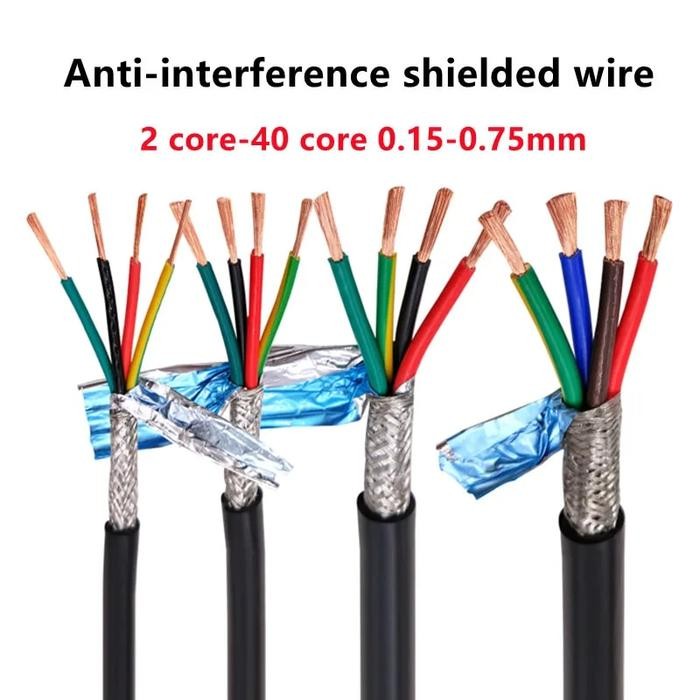 Shielded cable 18AWG 2/3/4/5/8 core 26/24AWG 22AWG/20AWG 10-24 core