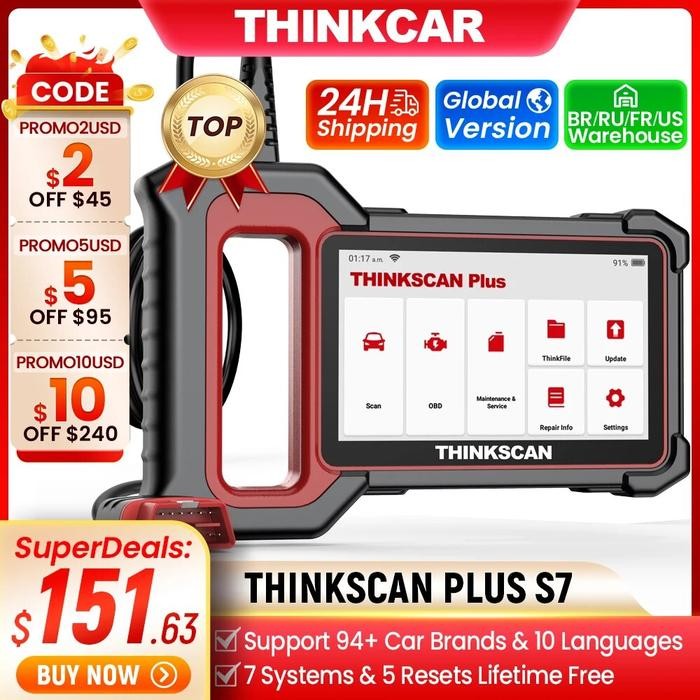 THINKCAR Thinkscan Plus S7 S6 S4 Obd2 Scanner Car Diagnostic Tools