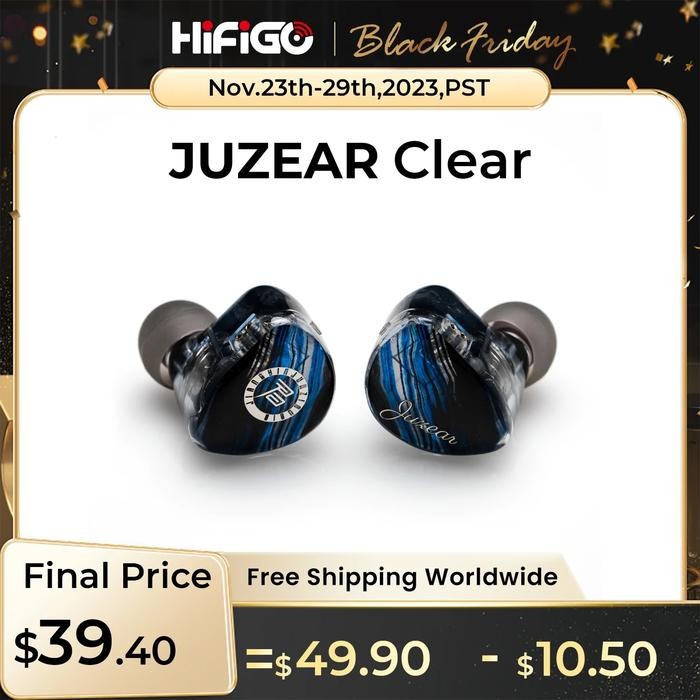 JUZEAR Clear 10mm LCP 1DD HiFi IEMs Dynamic In Ear Earphone DJ
