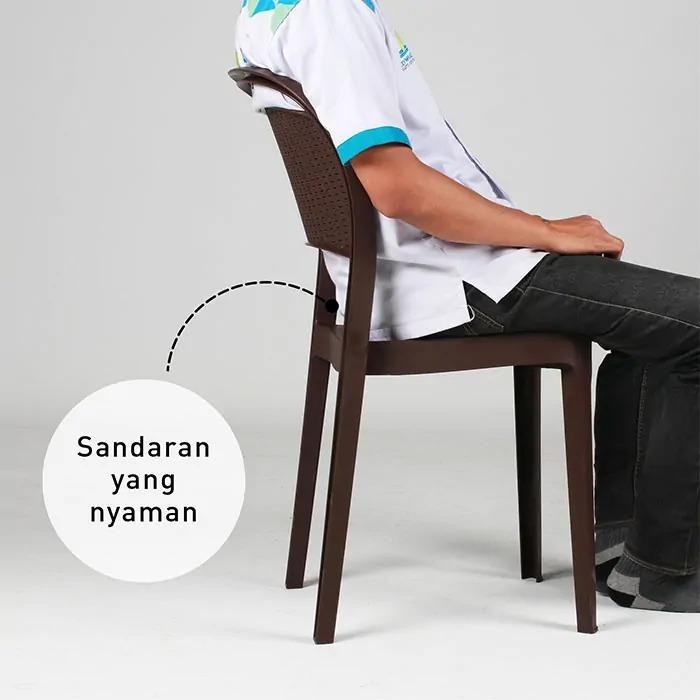 KURSI PLASTIK ROTAN OL-209R OLYMPLAST / KURSI PLASTIK OLYMPLAST