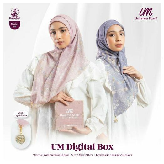Coba Hijab Umama Premium Box Kerudung Segi Empat Muslimah Jilbab Umama Scarf Rui9