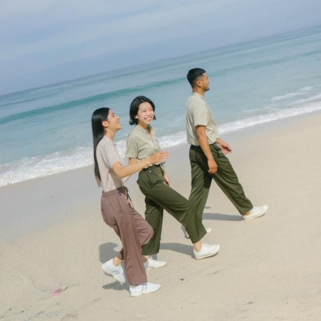 Bordir + Baju Jaga Mandarin Plus - Scrubs Theatre Blues Cardinal