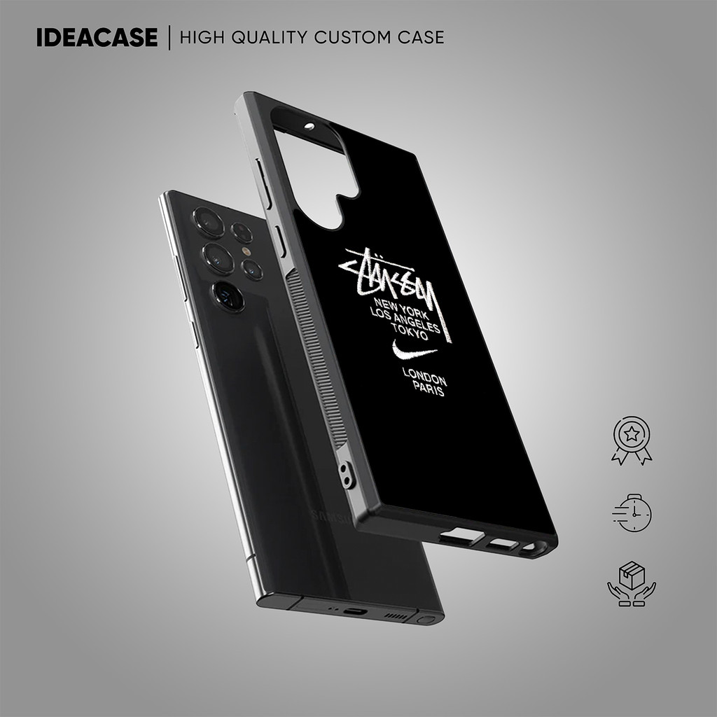Hybrid Case Casing Softcase Hp Samsung Galaxy S25 S24 S23 S22 S21 S20 Plus Ultra Fe Edge 5g Stussy B