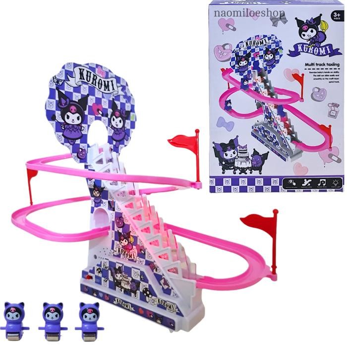 track kuromi naik tangga mainan kuromi perosotan mainan bayi Mainan Bebek Naik Tangga - Mainan