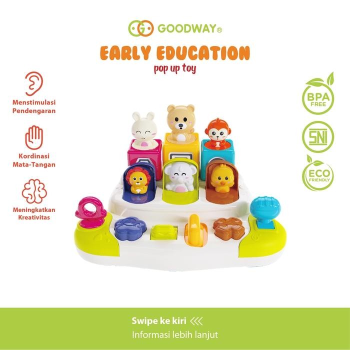 Goodway Early Educational Pop Up Toy / Mainan Motorik Bayi Tombol Pop Up / Mainan Anak