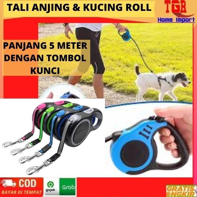 Tali Anjing Rantai Pengikat Kucing Hewan Peliharaan panjang 5 meter