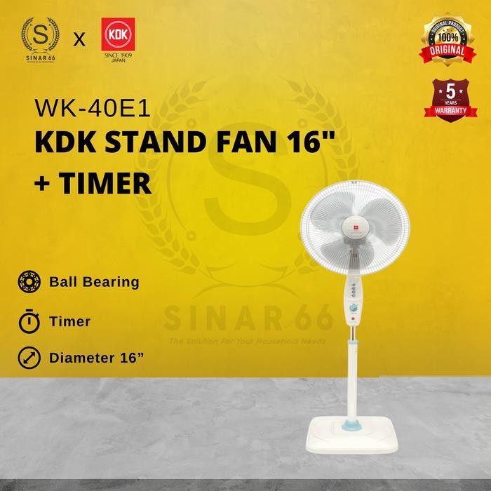 KDK STAND FAN TIMER KIPAS ANGIN BERDIRI 16" WK40E1 WK-40E1