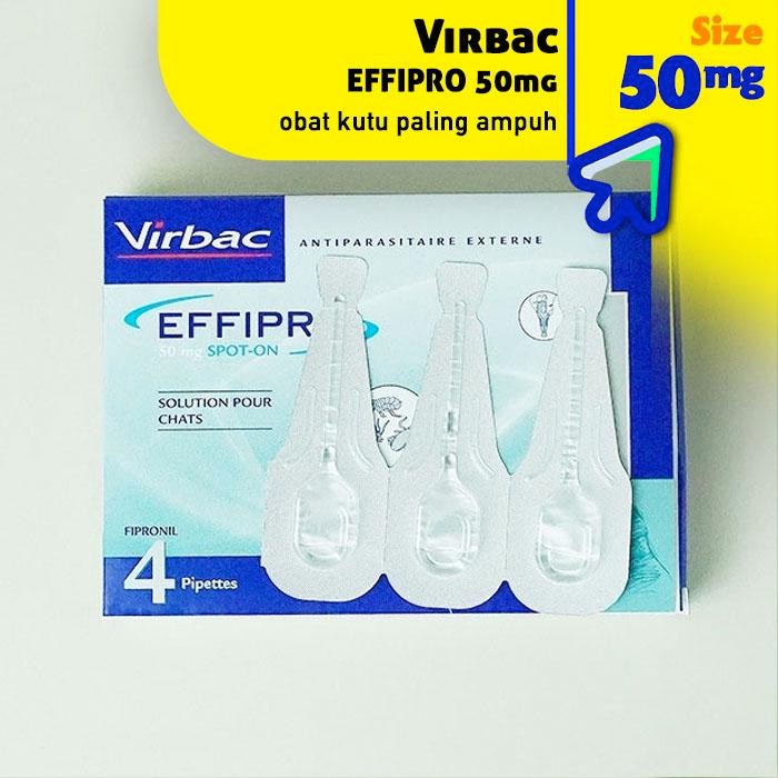 OBAT KUTU KUCING - EFFIPRO CAT 50 MG OBAT TETES KUTU VIRBAC AMPUH