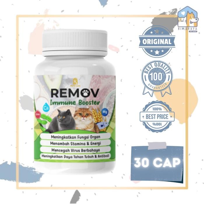 REMOV IMMUNE BOOSTER KUCING 30 KAPSUL // VITAMIN KUCING