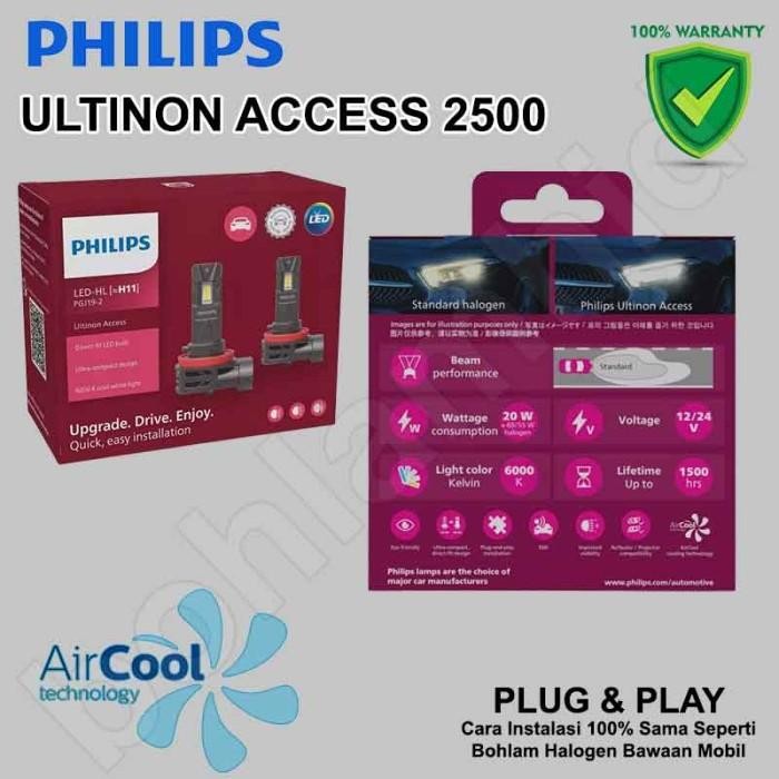 Led Mobil H11 H16 Foglamp Philips Ultinon Access Putih & Kuning 3500K