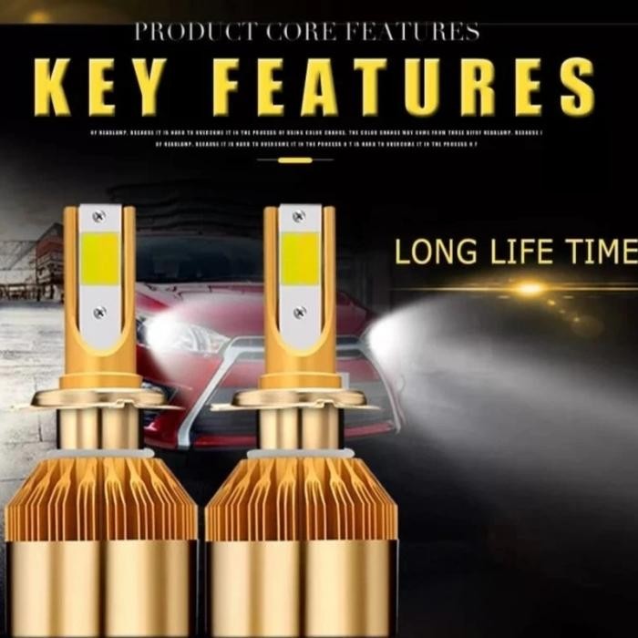 BOBLTECH Lampu Headlamp Foglamp Mobil Led Dua Warna H1 H3 H11 H7 HB4 12V - 24V Car