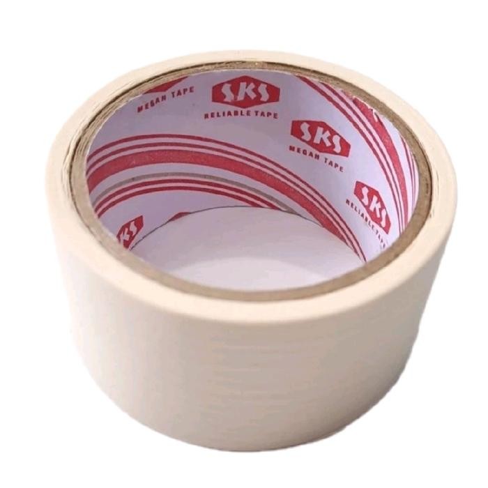 

SALE TERHOTT LAKBAN KERTAS MASKING TAPE LEM KERTAS MERK SKS (2INCH PANJANG 12M DAN PANJANG 50M)