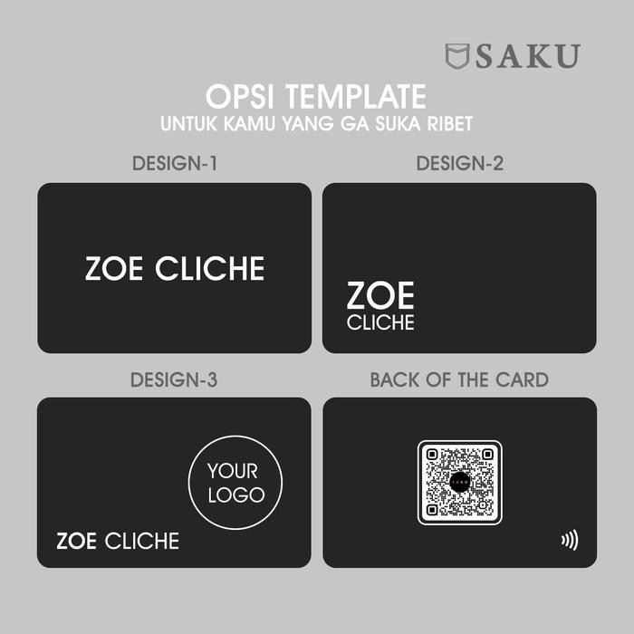 

SAKU Dynamic NFC Smart Business Card Kartu Nama Pintar Tanpa Aplikasi