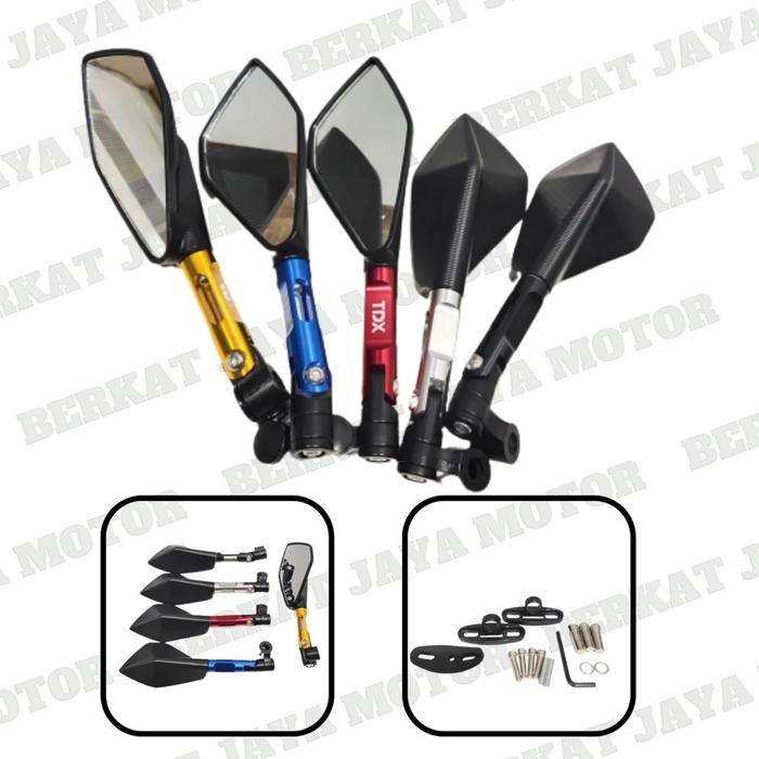 Kaca Spion Tomok V5 Kapak Jumbo Besar Kaca Lebar Full Cnc Motor Universal Nmax Aerox Pcx R15 Vixion