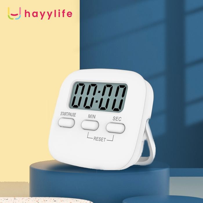 HAYYLIFE Digital Kitchen Timer Stopwatch Masak Dapur layar besar LED