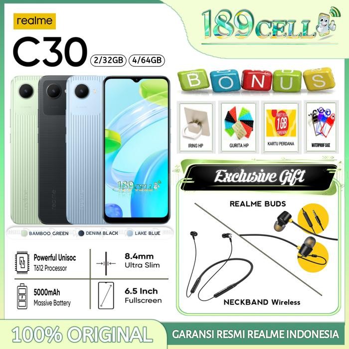 REALME C30 C 30 RAM 4/64 GB C30 RAM 2/32 GB GARANSI RESMI REALME
